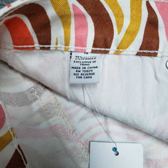 Rue21 Jeans Womens Plus 1X Multicolor Denim Skate Straight Leg Wavy Stretch New - Picture 12 of 12